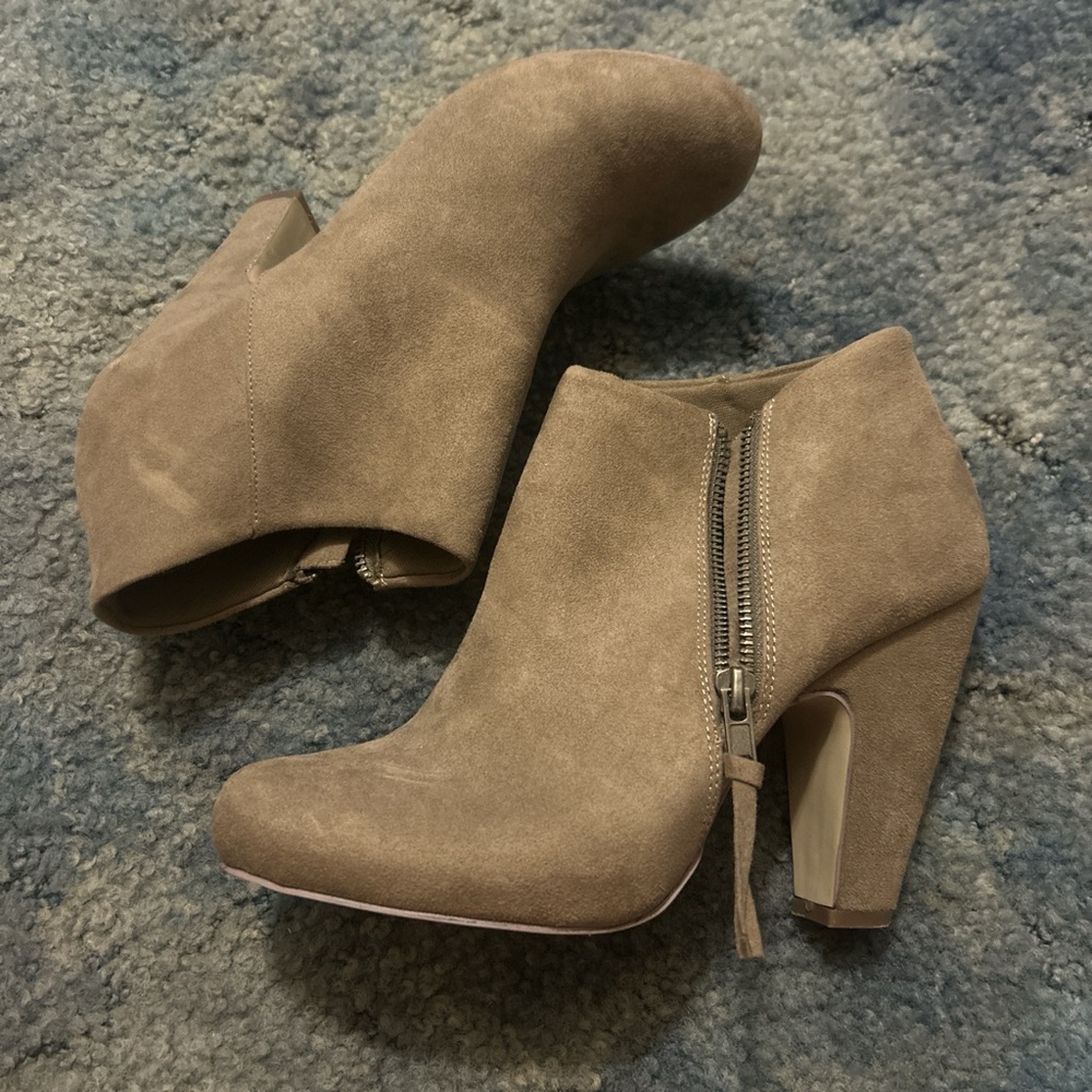 Madden Girl Taupe Ankle Booties